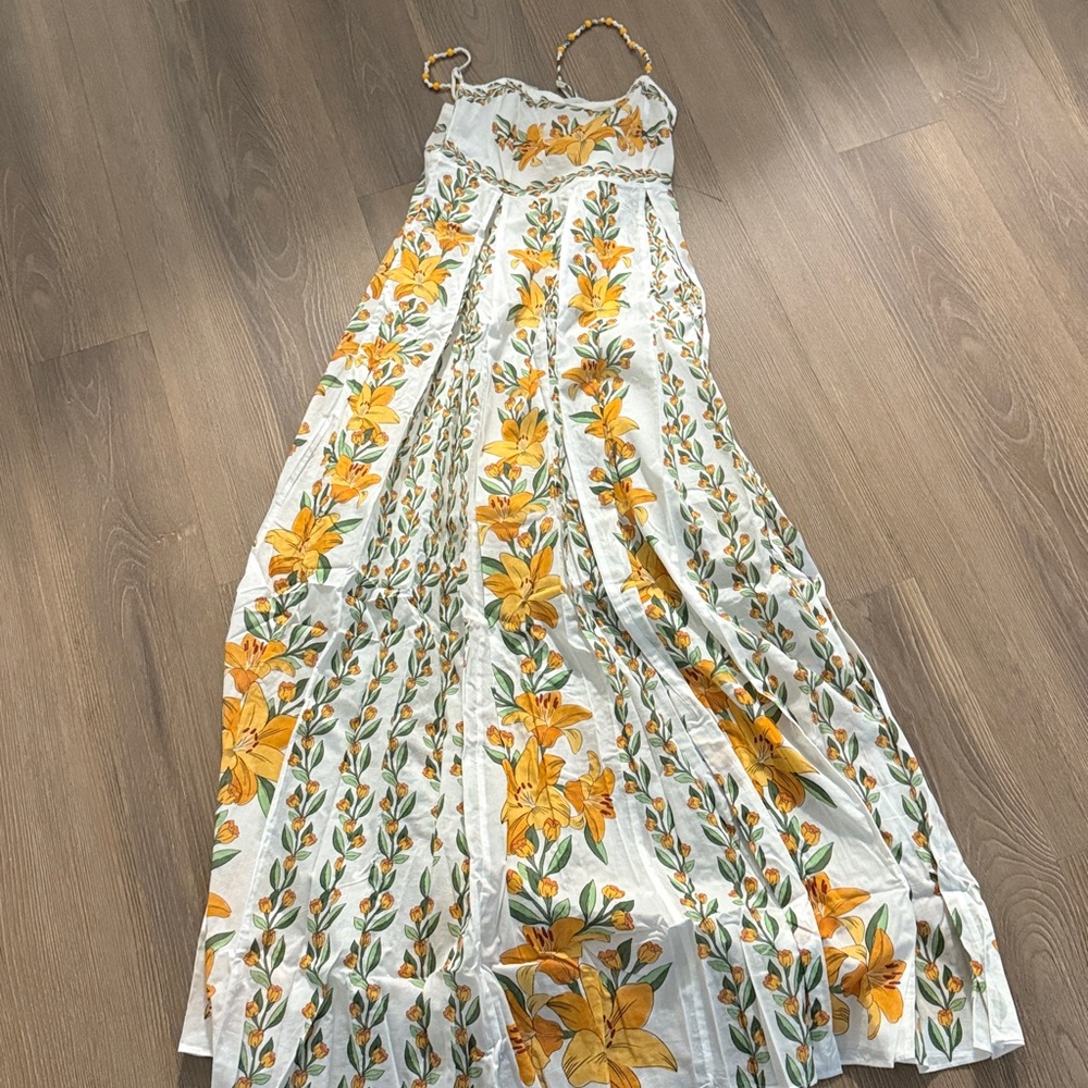 NWT FARM RIO Off-White Tropical Lightness Sleeveless Maxi Dress - Picture 4 of 10